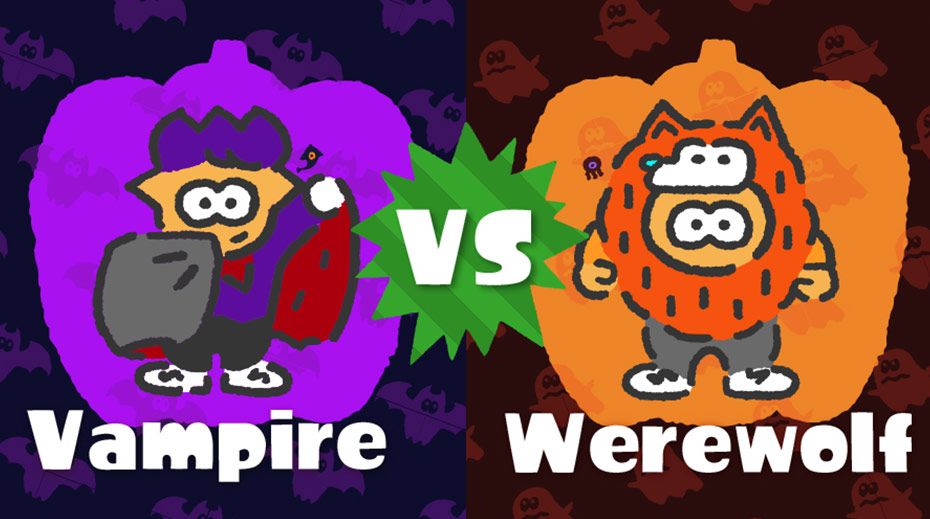 Splatoon 2 Vampire Werewolf Splatfest