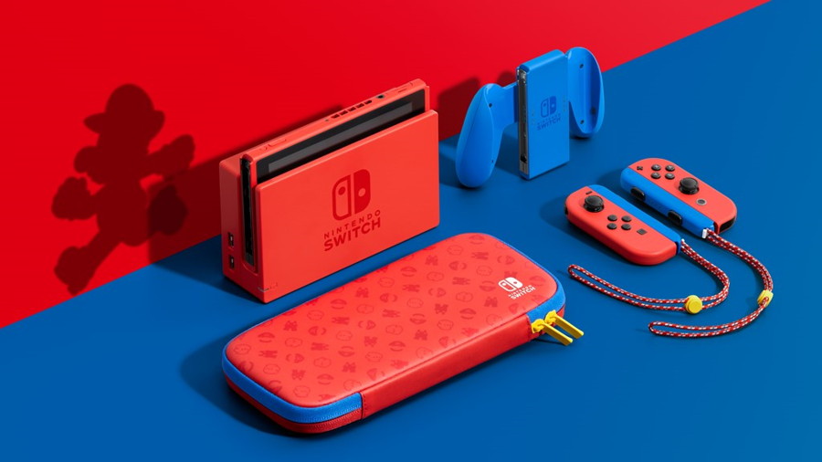 Mario Red and Blue Nintendo Switch Console Revealed