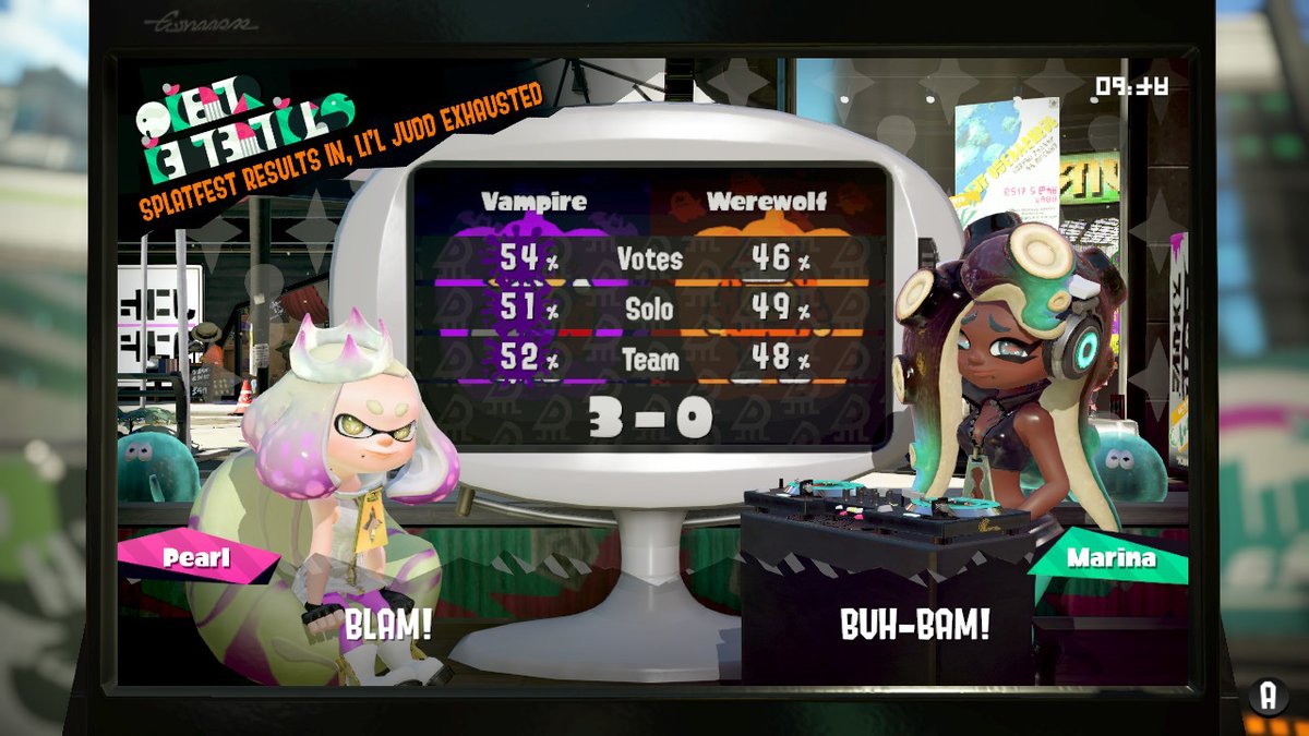 Splatoon 2 Vampire Werewolf Splatfest Results
