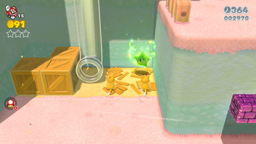 Super Mario 3D World 2-5 Green Stars