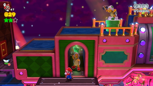 Super Mario 3D World Bowser-Train Green Stars