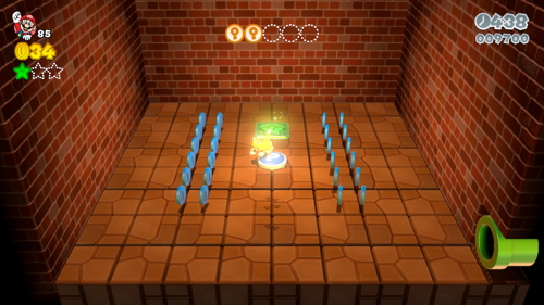 Super Mario 3D World Mushroom-2 Green Stars