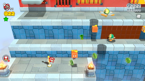 Super Mario 3D World Mushroom-5 Green Stars