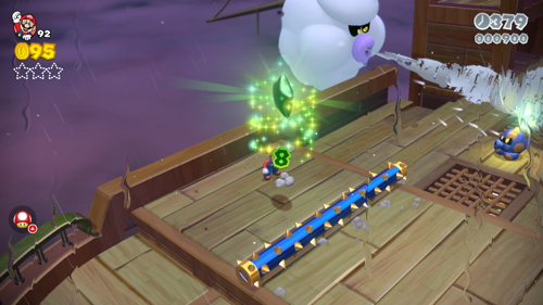 Super Mario 3D World Mushroom-6 Green Stars