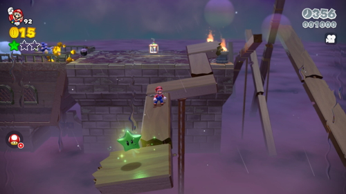 Super Mario 3D World Mushroom-6 Green Stars