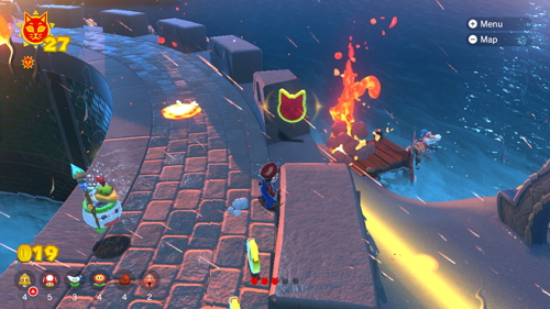 Bowser's Fury Clawswipe Colosseum Cat Coins