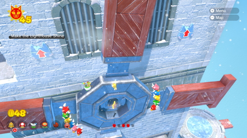 Bowser's Fury Crisp Climb Castle Cat Coins