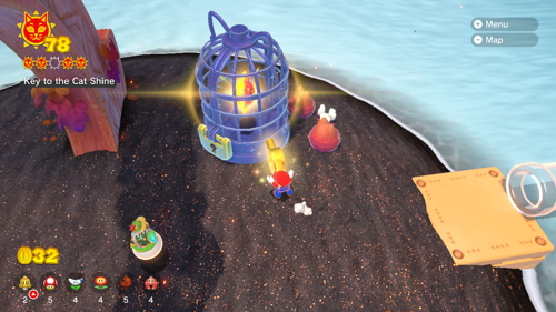 Bowser's Fury Pipe Path Tower Cat Shine