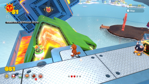 Bowser's Fury Roiling Roller Isle Cat Coins