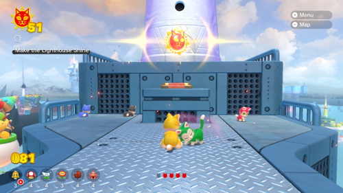 Bowser's Fury Roiling Roller Isle Cat Shine