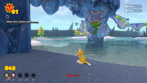 Bowser's Fury Scamper Shores Cat Coins