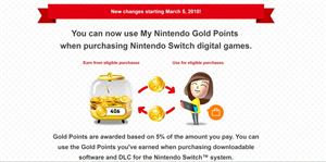 My Nintendo Gold Coins can Now be Used on the Switch eShop