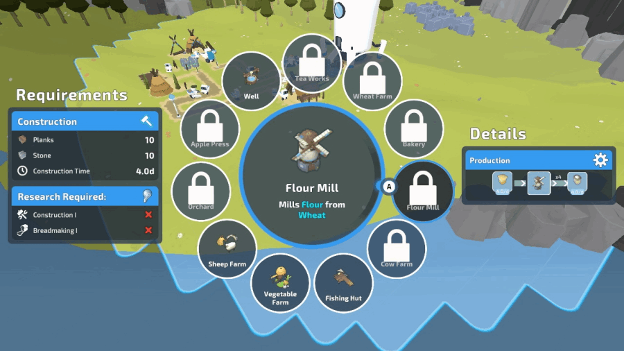 The Colonists Radial Menu