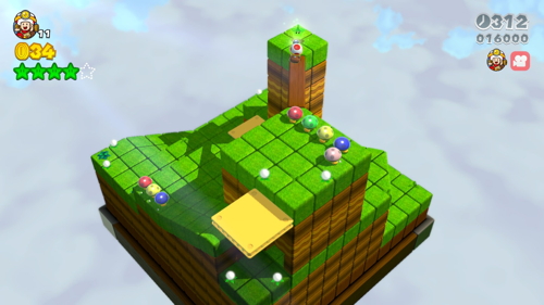 Super Mario 3D World 1-Toad Green Stars