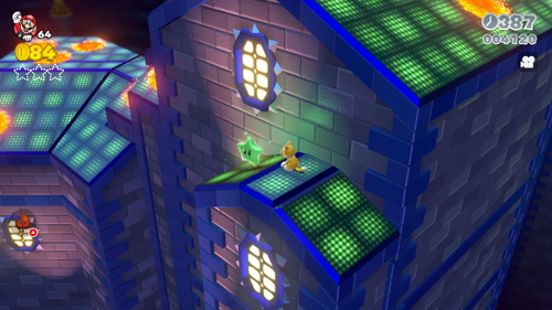 Super Mario 3D World Bowser-Castle Green Stars