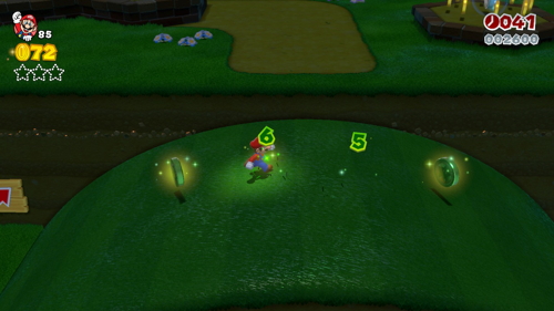 Super Mario 3D World Mushroom-1 Green Stars