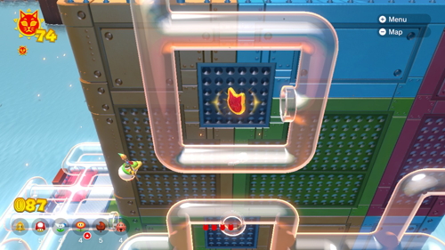 Bowser's Fury Pipe Path Tower Cat Coins