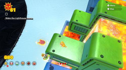 Bowser's Fury Roiling Roller Isle Cat Coins