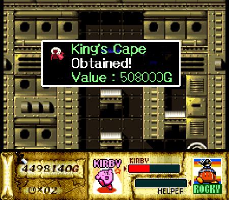 Kirby Super Star King's Cape