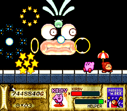 Kirby Super Star Wham Bam Rock Boss Fight