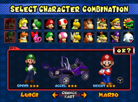 Mario Kart Double Dash Waluigi Racer