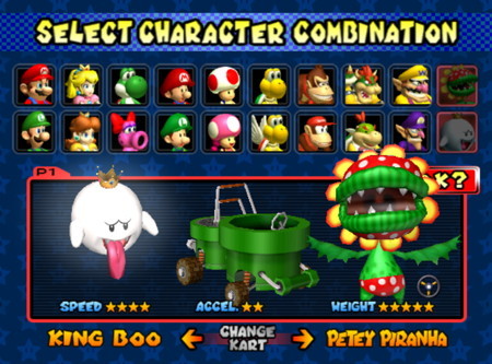 Mario Kart Double Dash Petey Piranha and King Boo